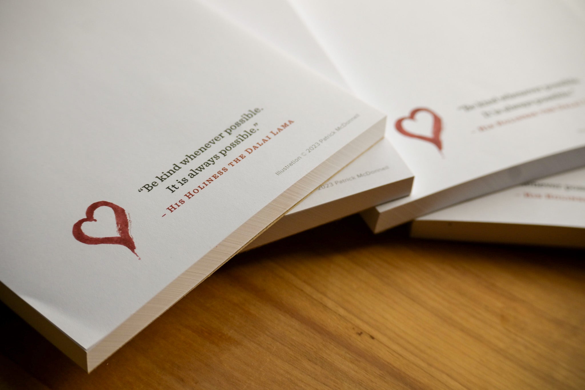 "Heart to Heart" Illustrated Heart Notepad