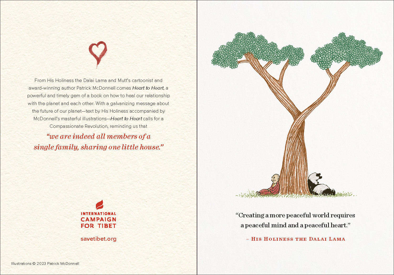 "Heart to Heart" Greeting Cards with Dalai Lama Quotes