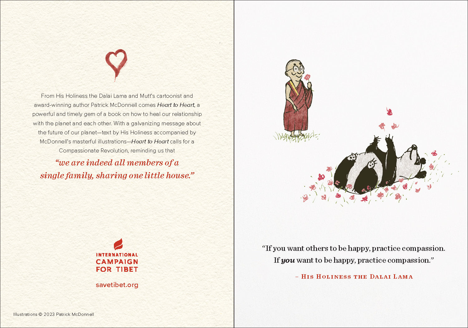 "Heart to Heart" Greeting Cards with Dalai Lama Quotes