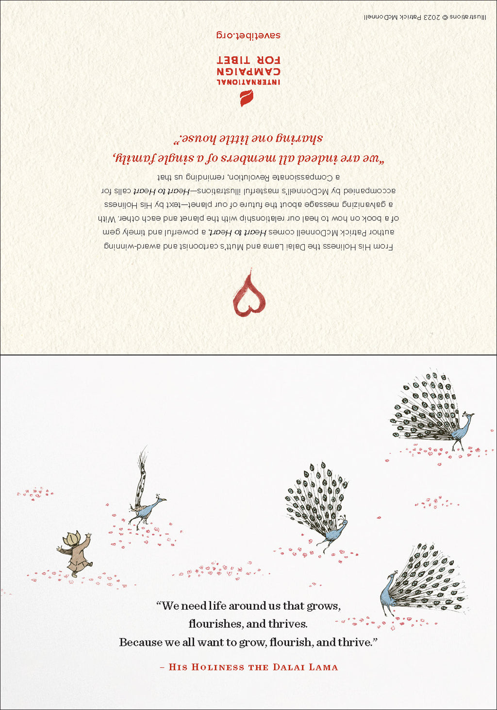 "Heart to Heart" Greeting Cards with Dalai Lama Quotes