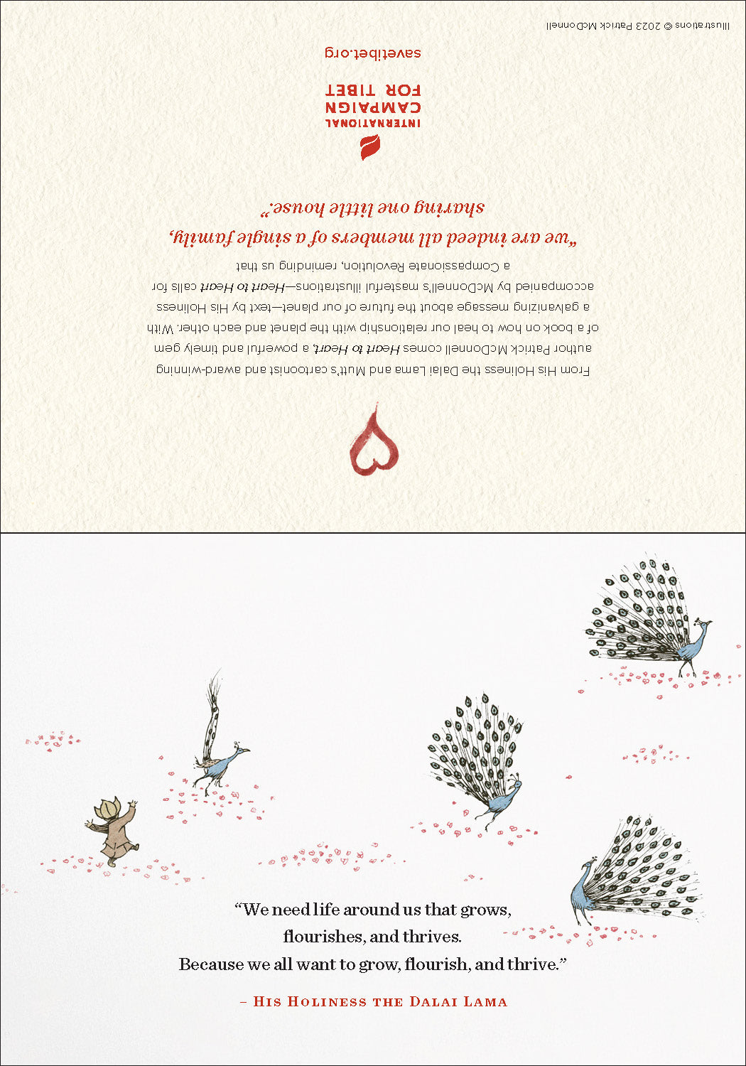 "Heart to Heart" Greeting Cards with Dalai Lama Quotes