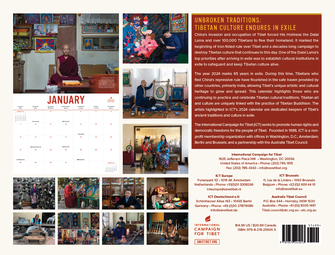 SALE: ICT's 2024 Calendar: Unbroken Traditions | Tibetan Culture Endures in Exile