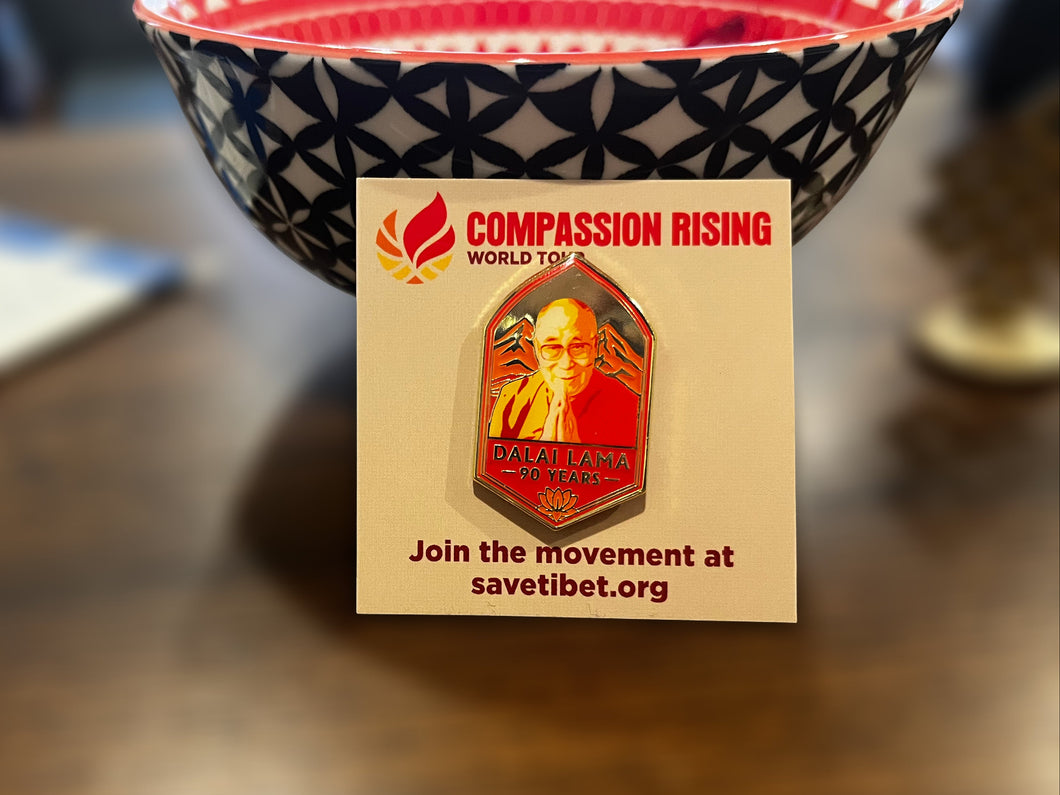 Compassion Rising Dalai Lama Emblem Pin