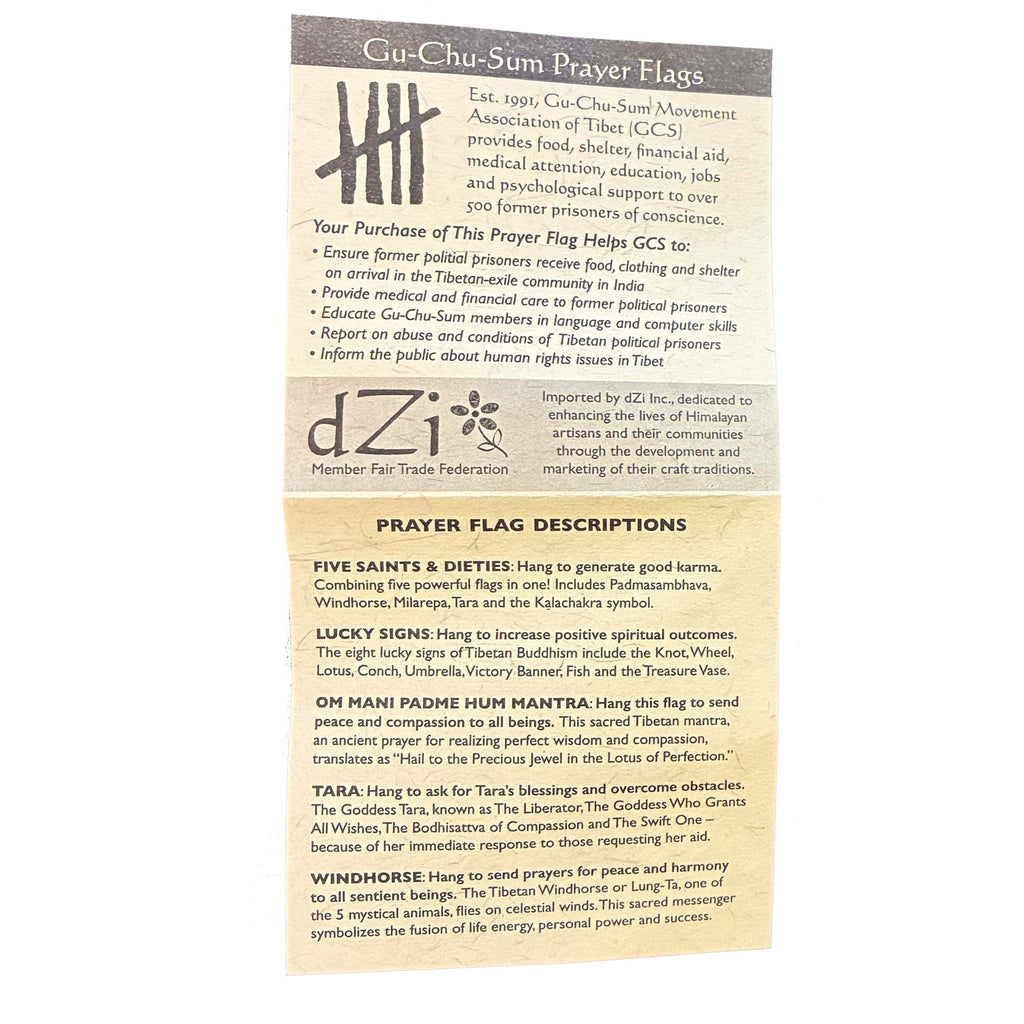 Gu-Chu-Sum Lucky Signs Small Cloth Prayer Flags