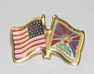 USA and Tibet Lapel Pin